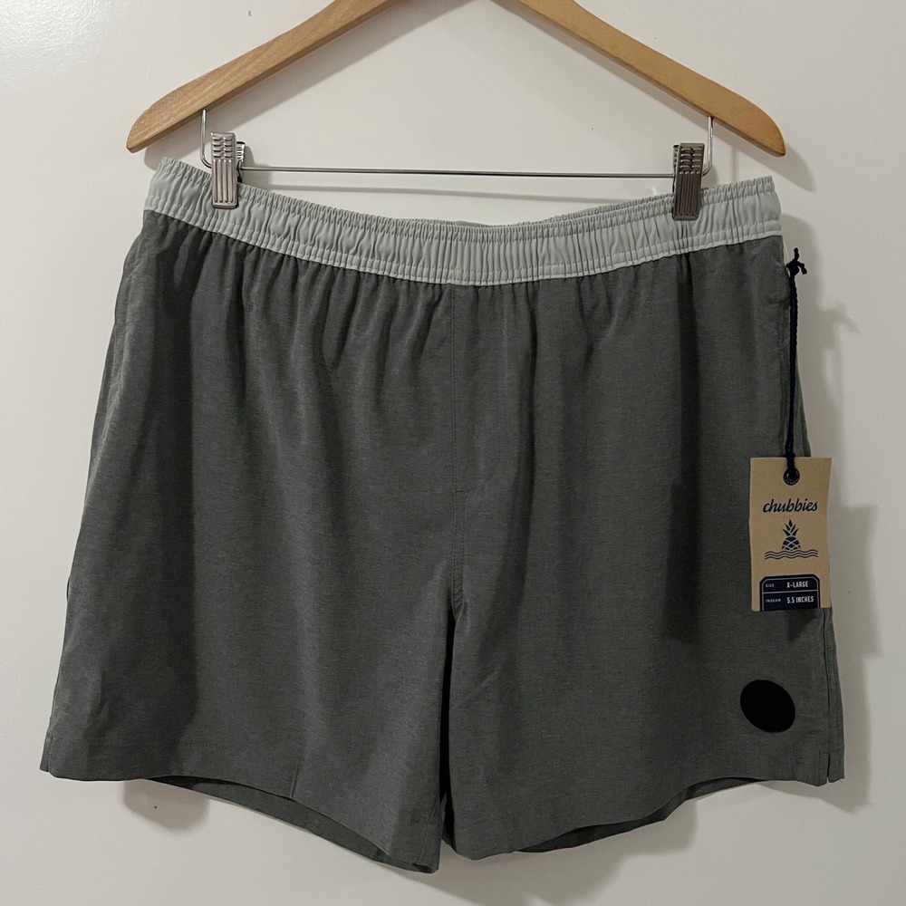 Chubbies Everywear Shorts Mens XL Gray 5.5 Inch Inseam NWT